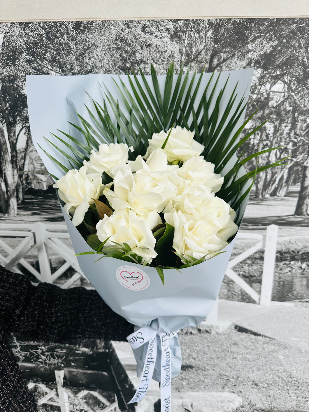 Luxe White Rose Bouquet