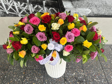 Load image into Gallery viewer, Coloured Roses Casket Cover
