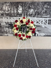 Load image into Gallery viewer, Red &amp; White Wreath
