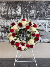 Load image into Gallery viewer, Red &amp; White Wreath
