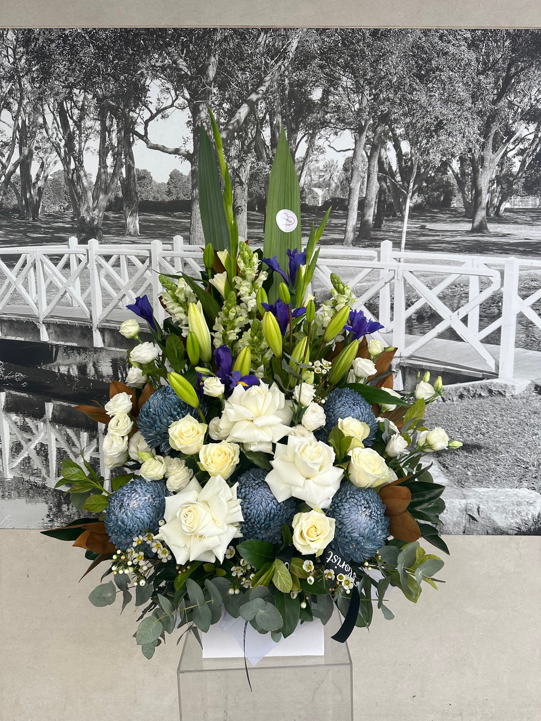 Upright Blue & White Arrangement