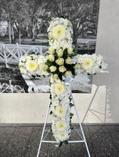 Load image into Gallery viewer, White Rose Cross

