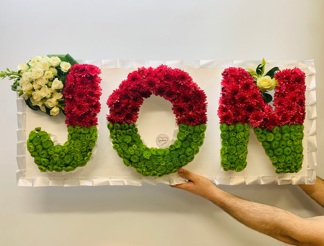 Custom Fresh Flower Letter Board