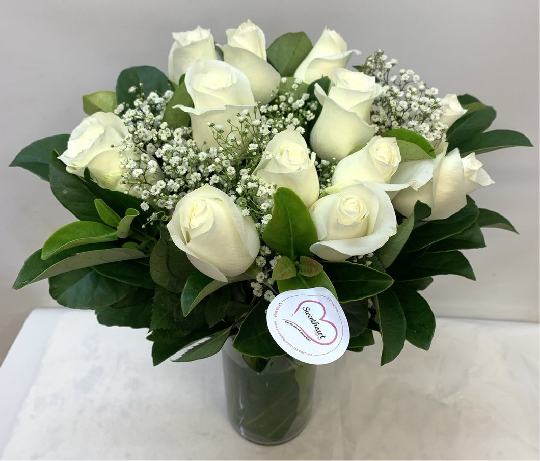 White Rose Bouquet - Serenity